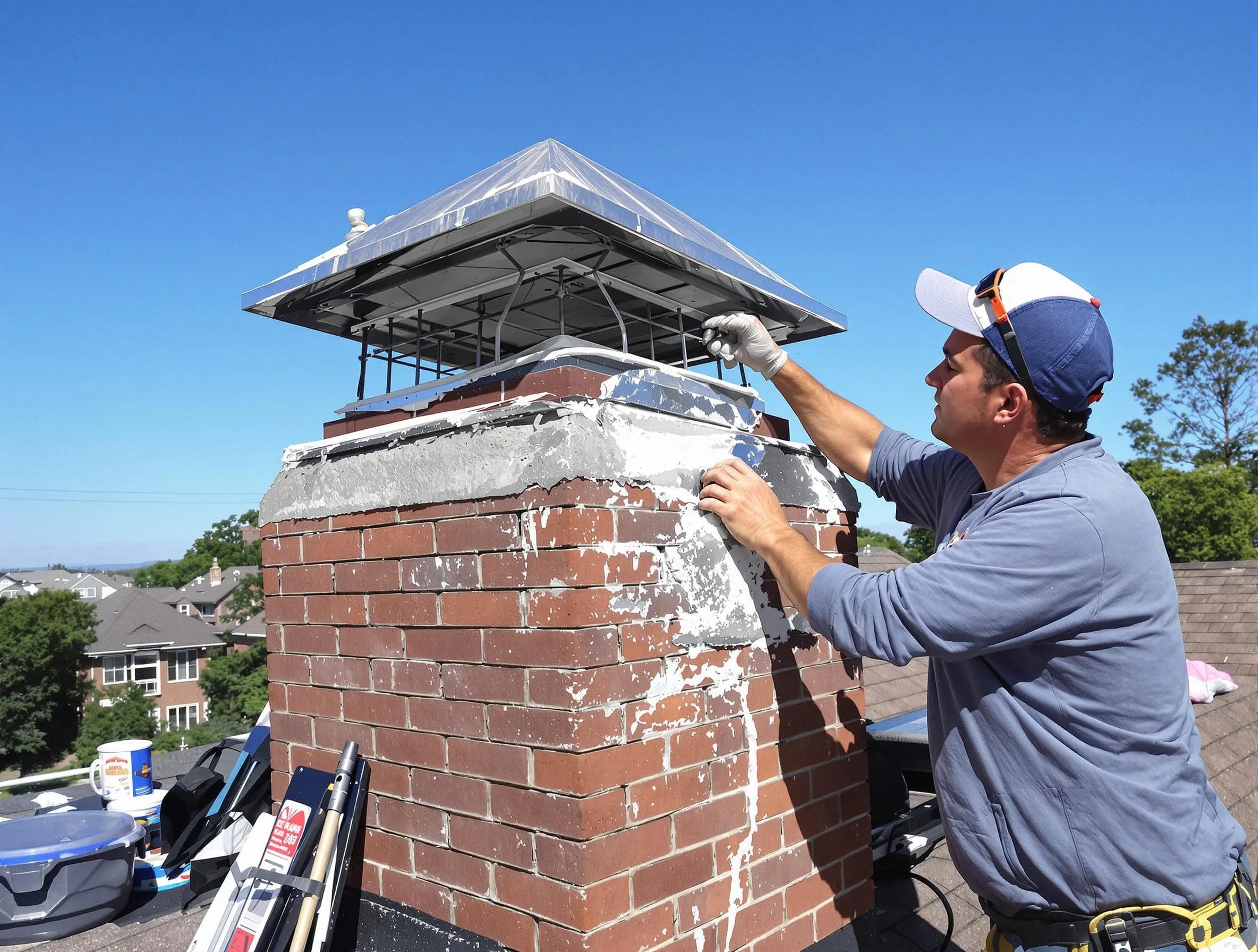 Chimney Crown Services service in Reading, MA